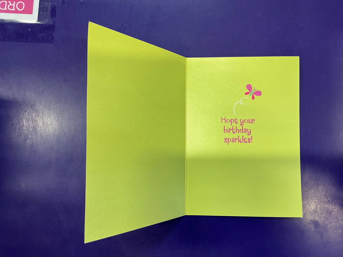 Birthday Card Butterfly Purple