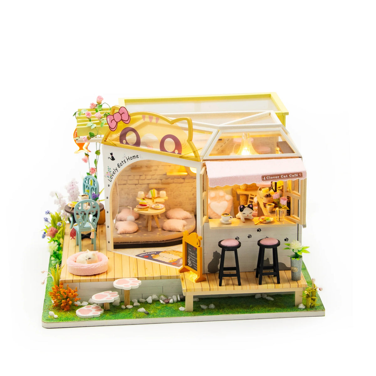 Wooden Puzzle Clover Cat Cafe