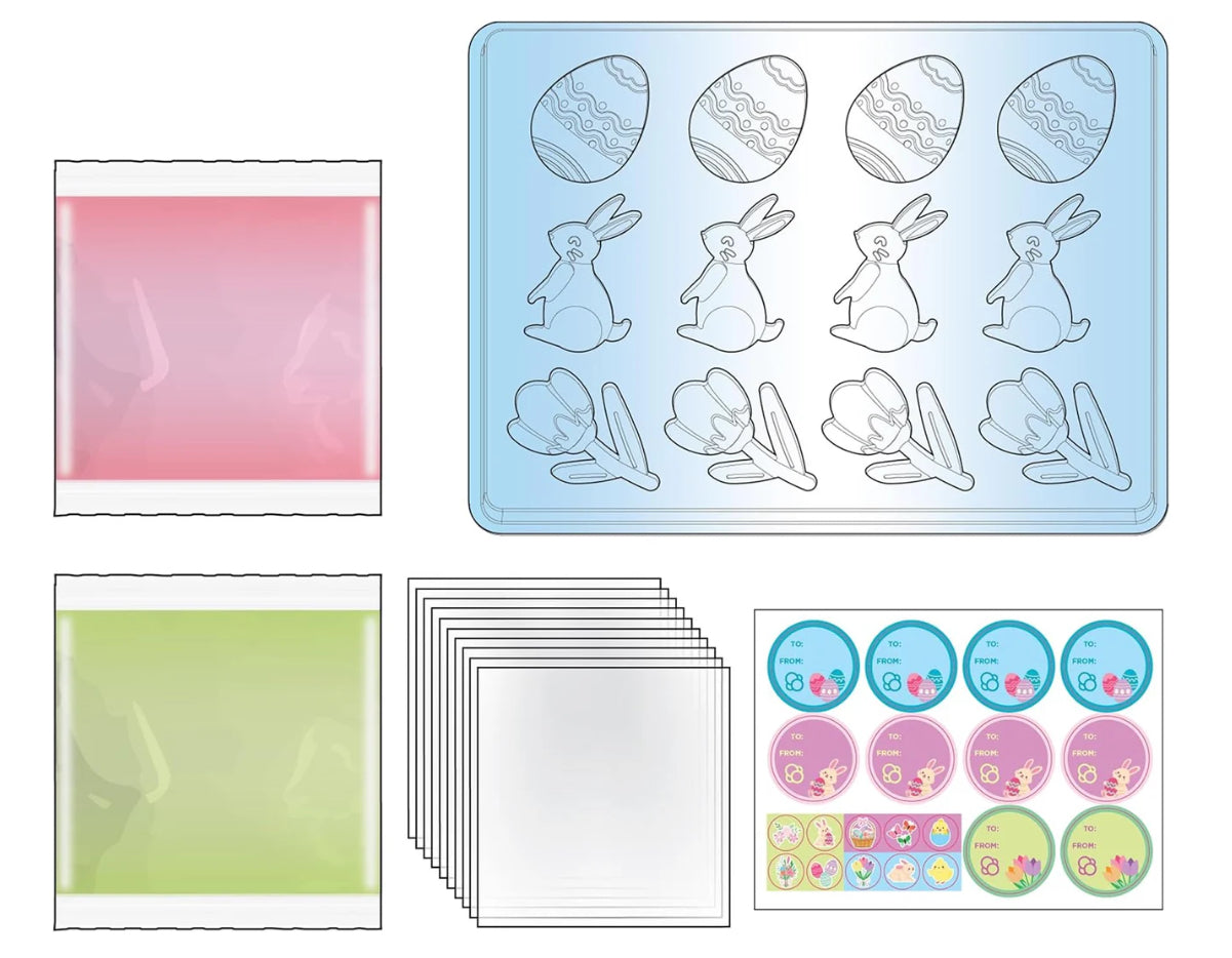 Gummy Candy Kit Bunnies Eggs and Tulips