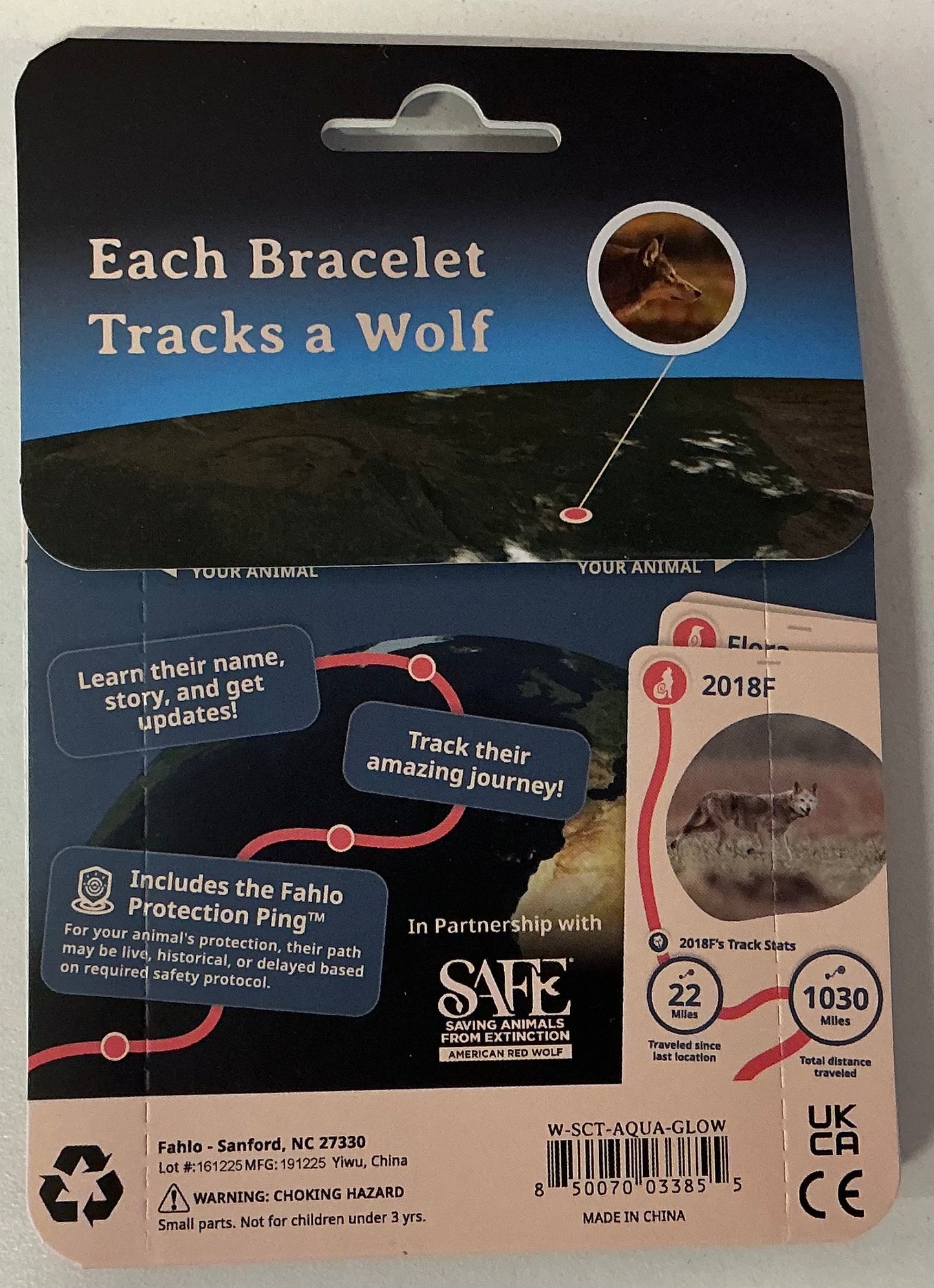 GLOW Fahlo Bracelet Wolf Scout Aqua