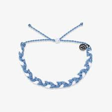 Braided Blue White String Bracelet