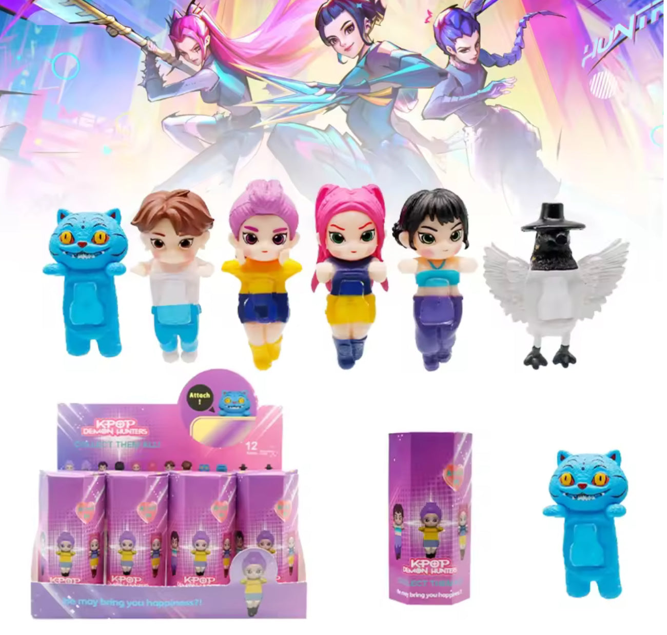 KPop Demon Hunters computer monitor decor hippers