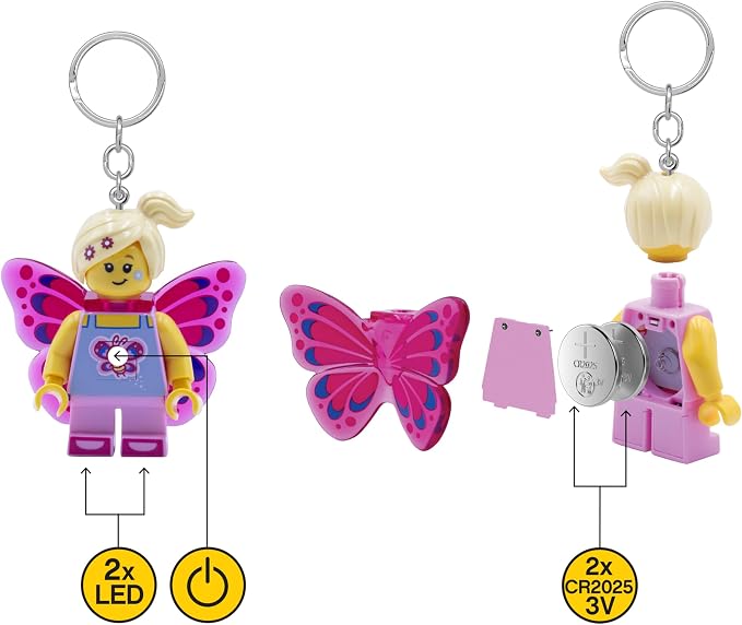 Lego Light Keychain Butterfly Minifig