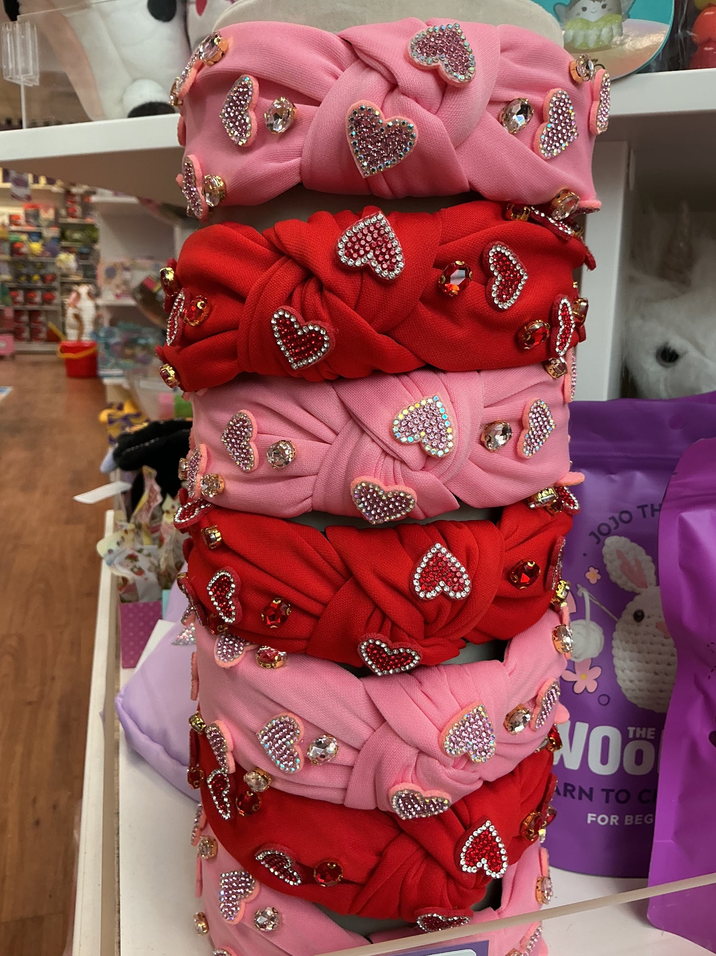 Pink heart Headband