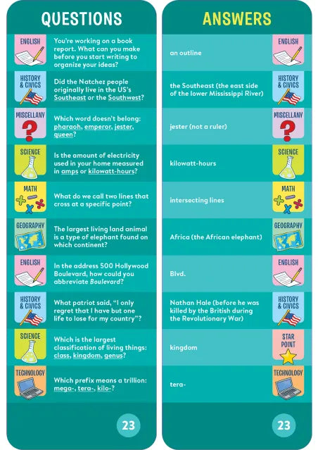 Brain Quest Grade 5 Smart Cards