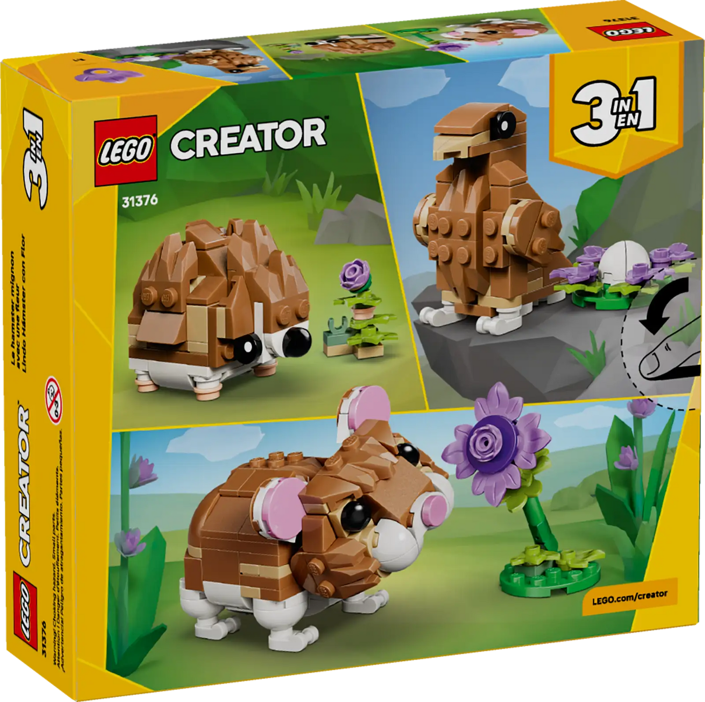 LEGO Cute Hamster with a Flower