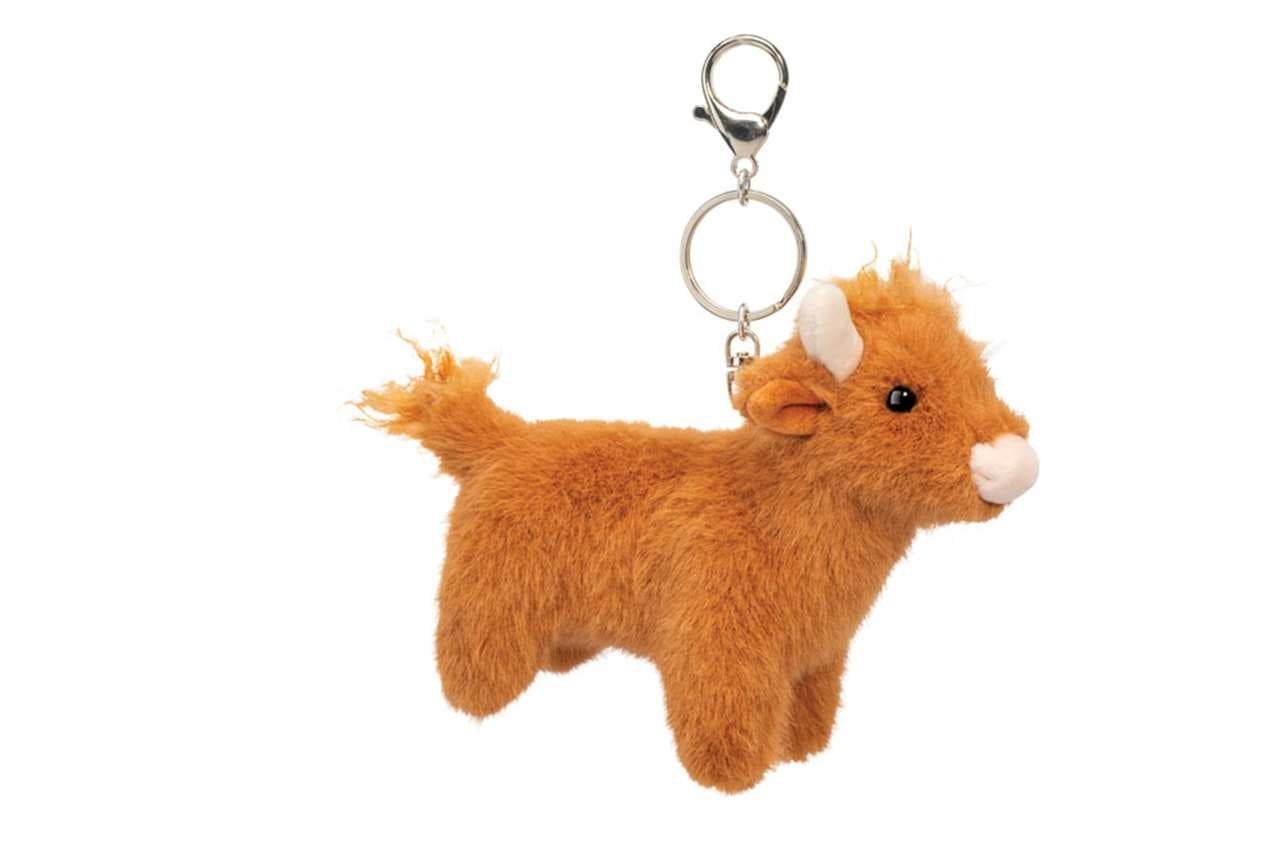 Plush keychain bag charm highland cow