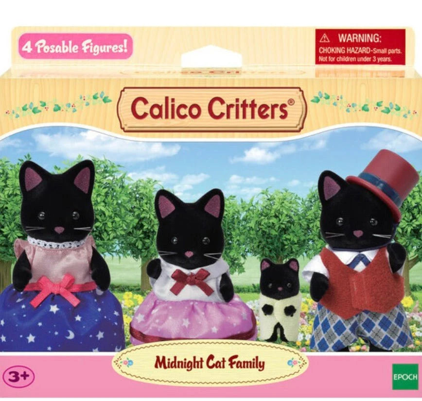 Calico Critters Midnight Cat Family