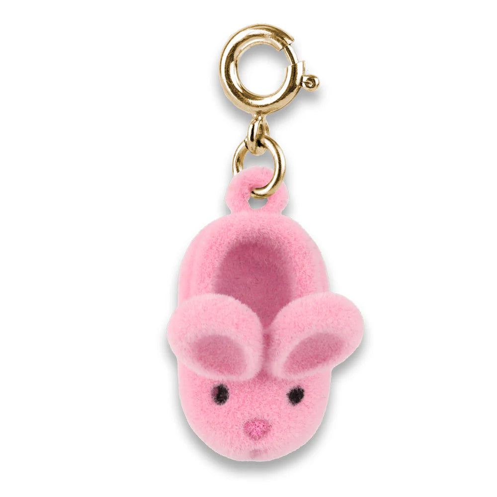 Charm it Gold Furry Bunny Slipper Charm