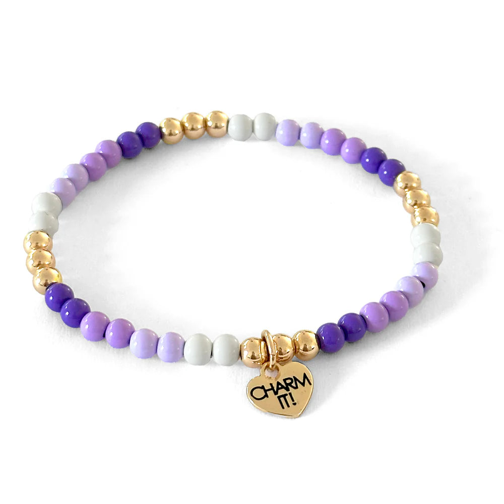 Charm IT Gold Purple Bracelet