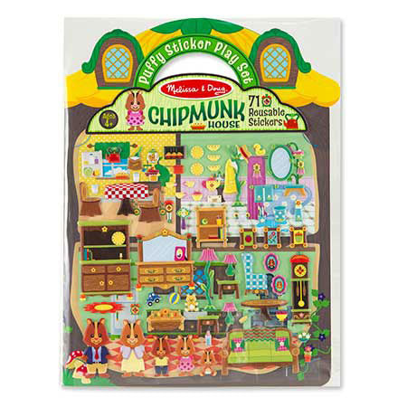 Puffy Sticker Chipmunk House