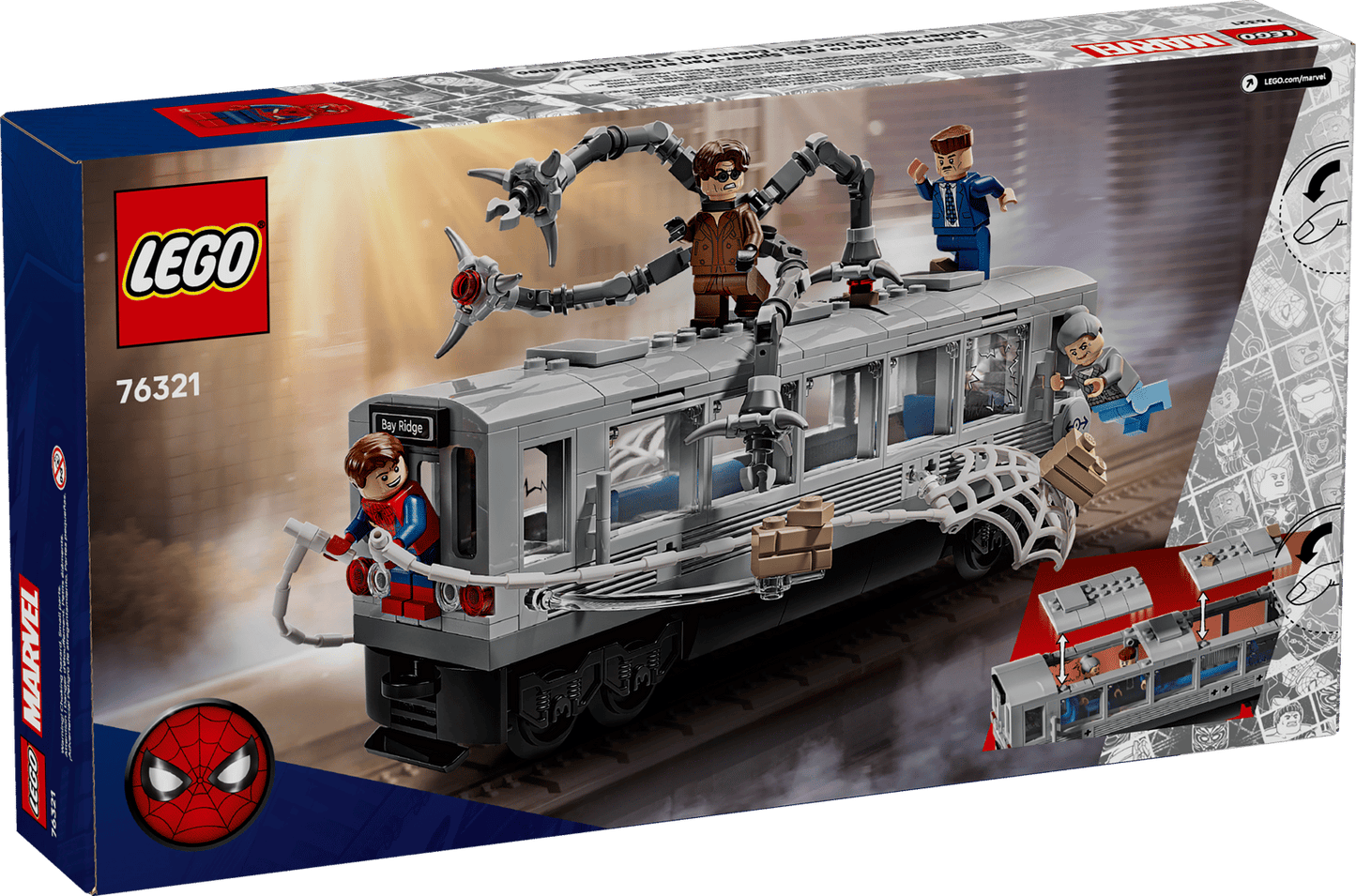LEGO Spiderman vs Doc Ock Subway Train Scene