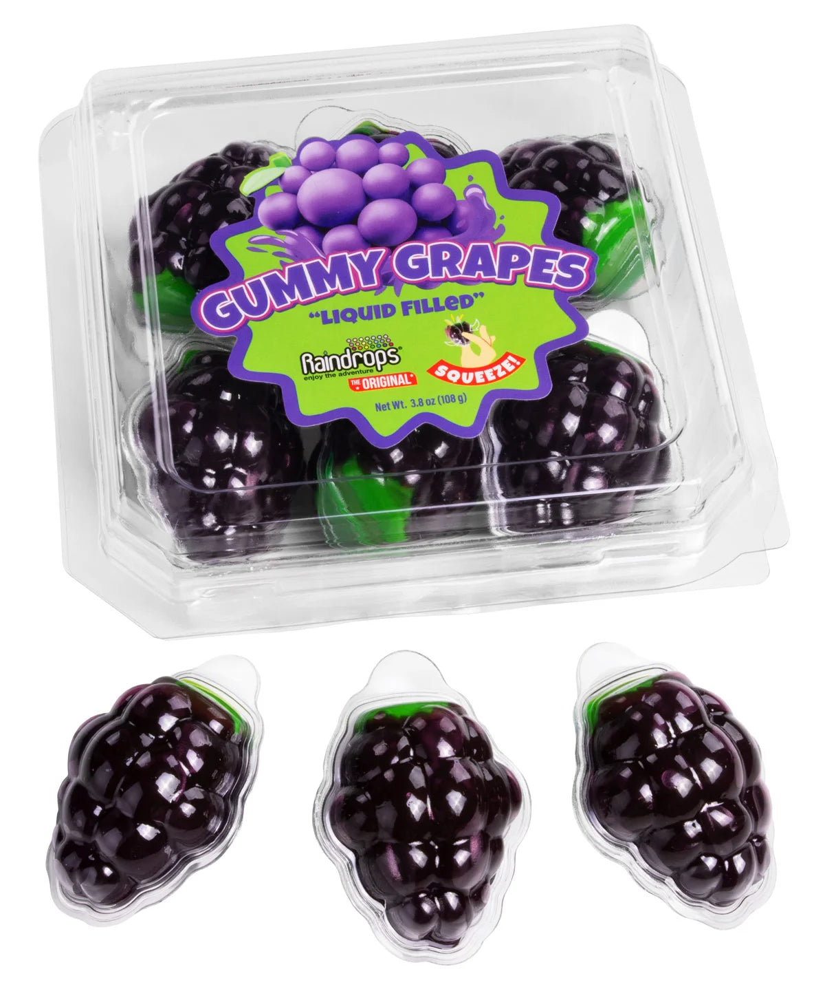 Raindrops Gummy Liquid filled Grapes