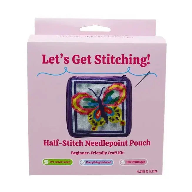 Lets Get Stitching butterfly Needlepoint Kit
