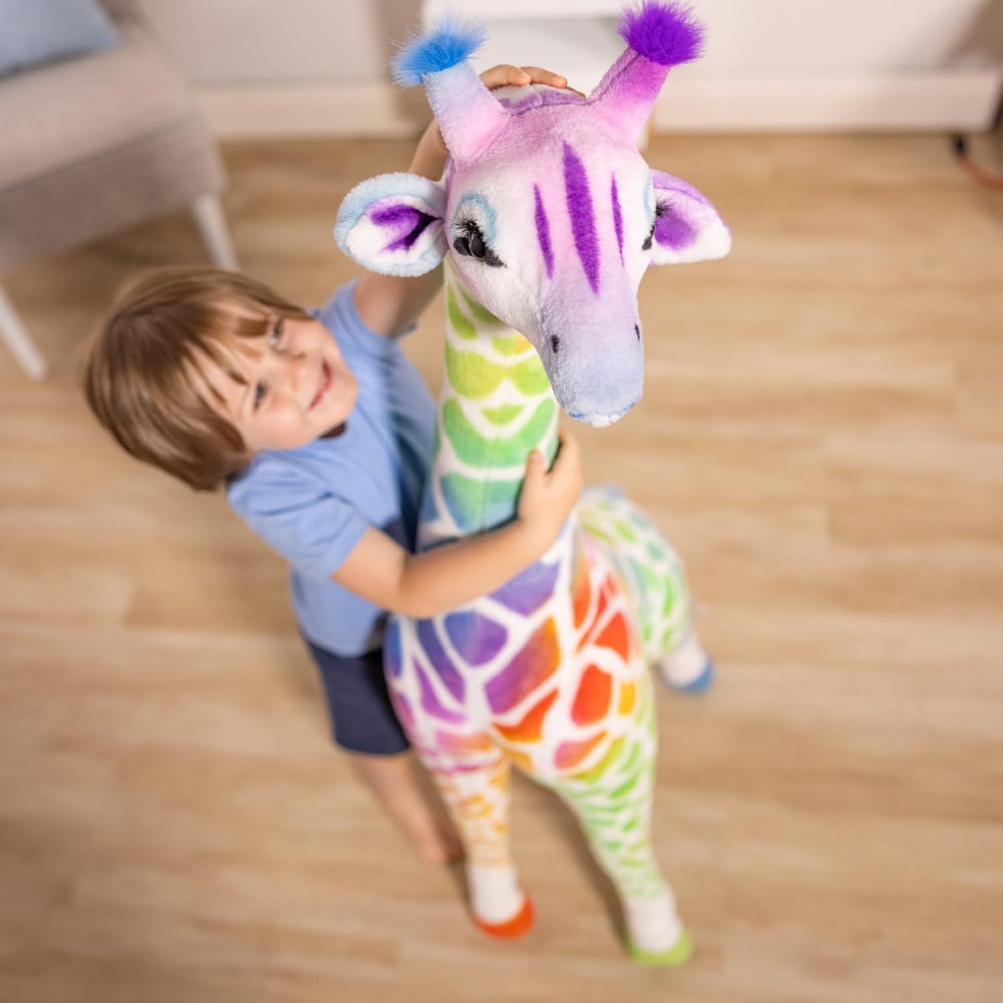 Plush Giraffe Rainbow