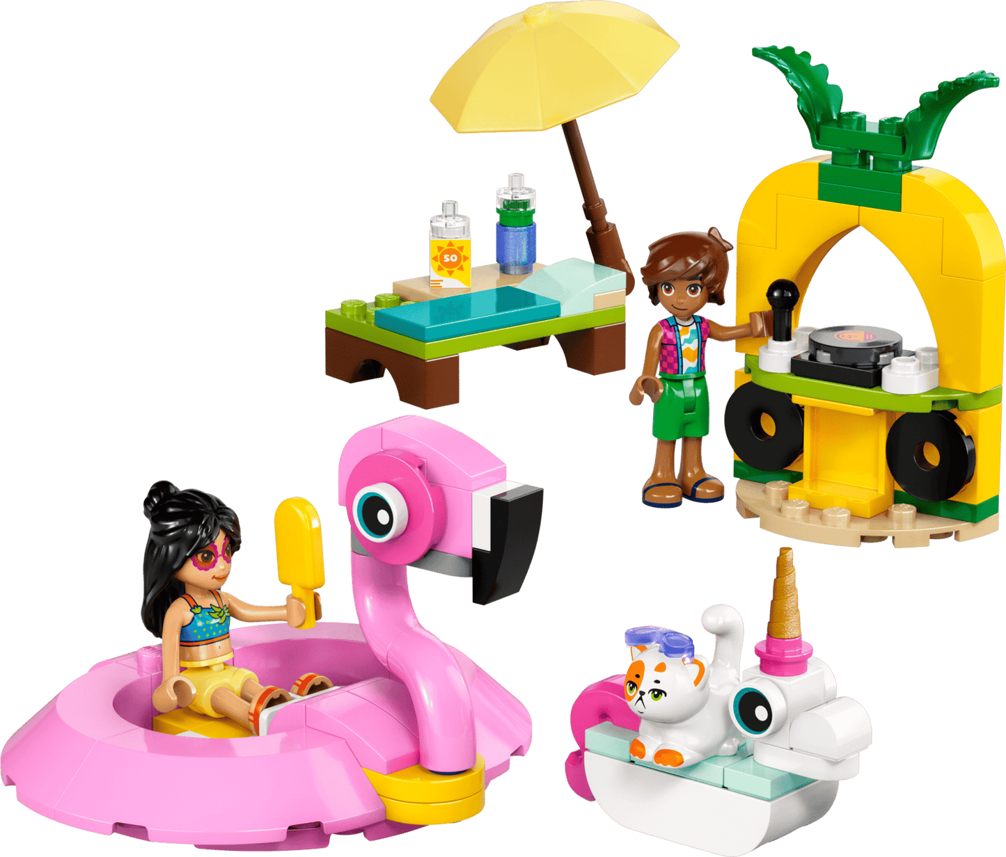 Lego Unicorn and Flamingo Pool Party