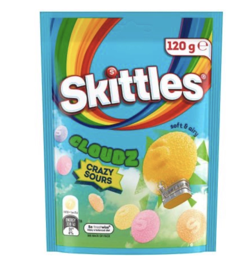 Crazy Sours Skittles Squishy Cloudz Fruits