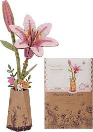 Wooden Puzzle Pink Lily