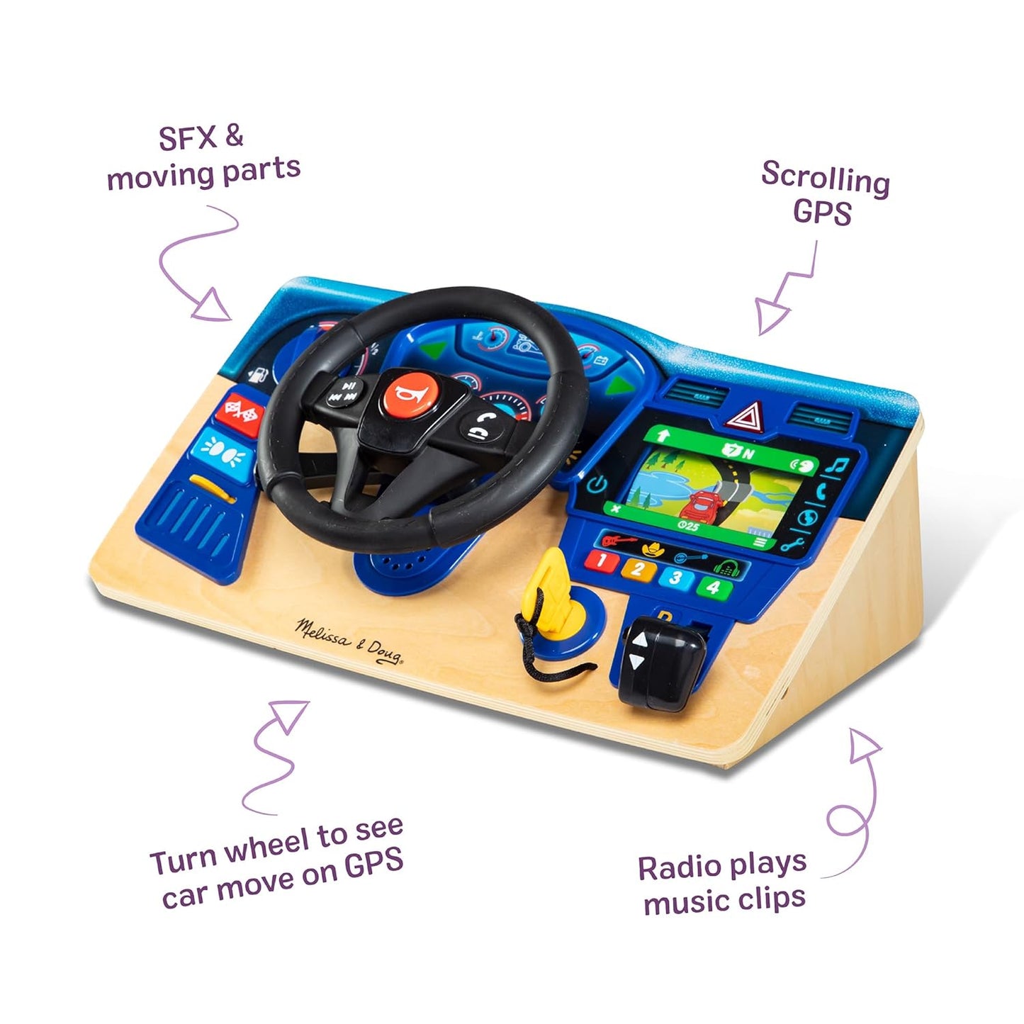 Vroom Zoom Wood Dashboard