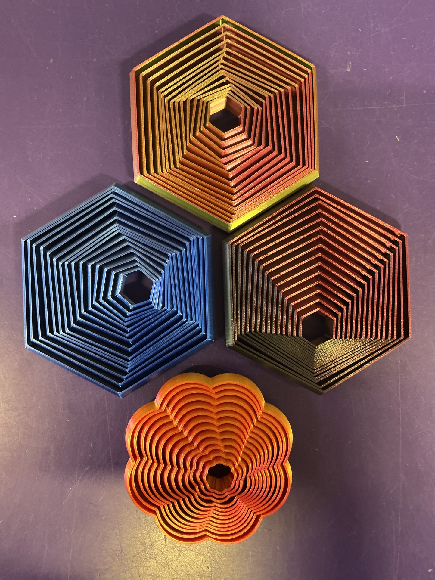 Pentagaon 3d Fidget hexagon flower