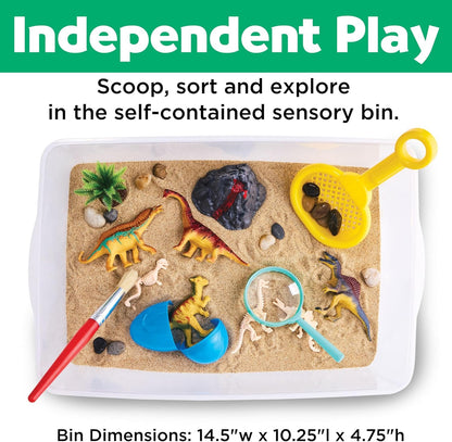 Sensory Bin Dinosaur Dig