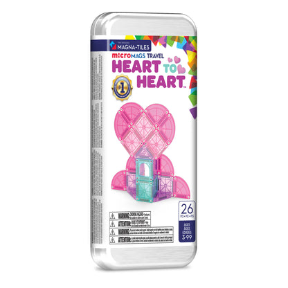 MAGNA-TILES MicroMAGS Travel Heart to Heart