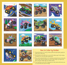 Color By Sticker Monster Trucks