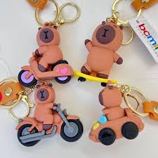 Capybara Transportation Keychain
