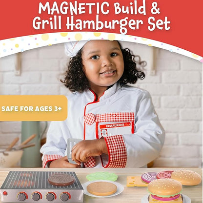 Magnetic Build and Grill Burger Set