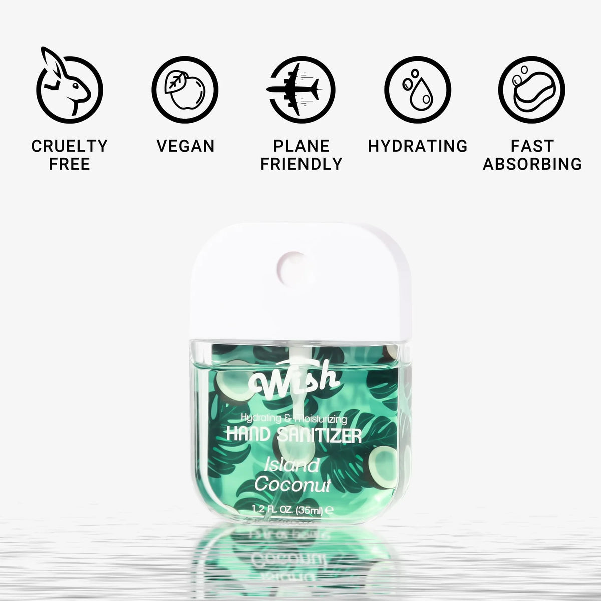 Island Coconut Hydrating and Moisturizing Wish Hand Sanitizer Spray