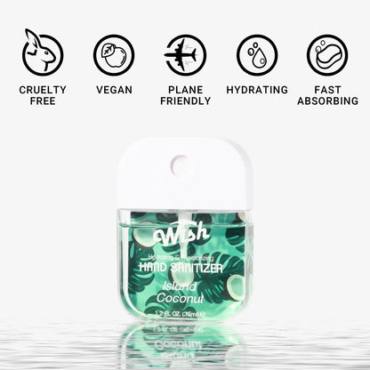 Island Coconut Hydrating and Moisturizing Wish Hand Sanitizer Spray