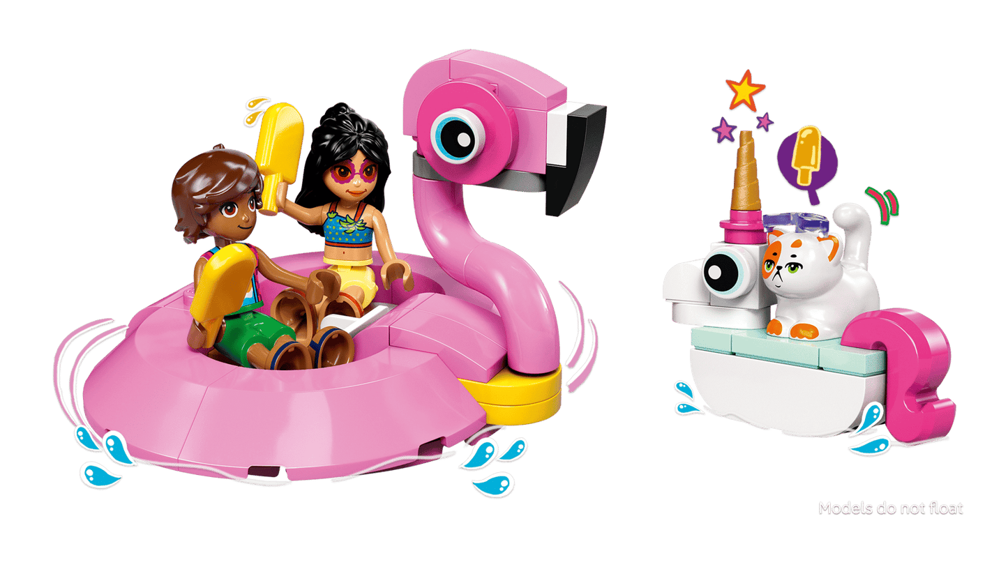 Lego Unicorn and Flamingo Pool Party