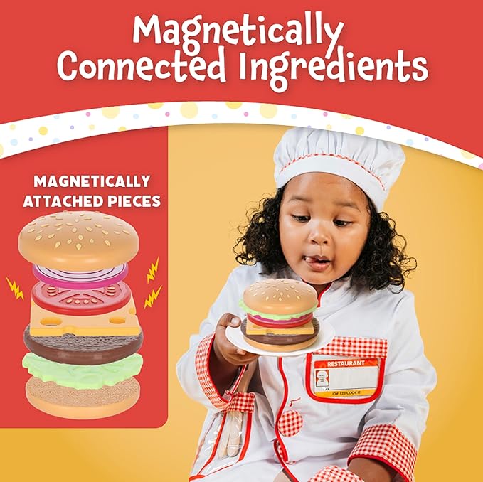 Magnetic Build and Grill Burger Set