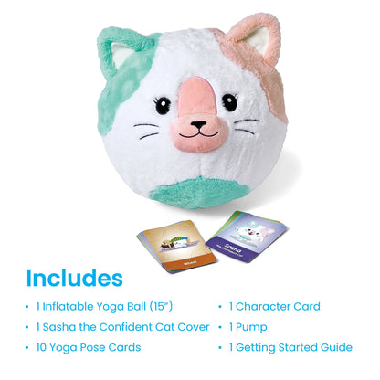 Bubble Plush Yoga Ball Buddy Cat