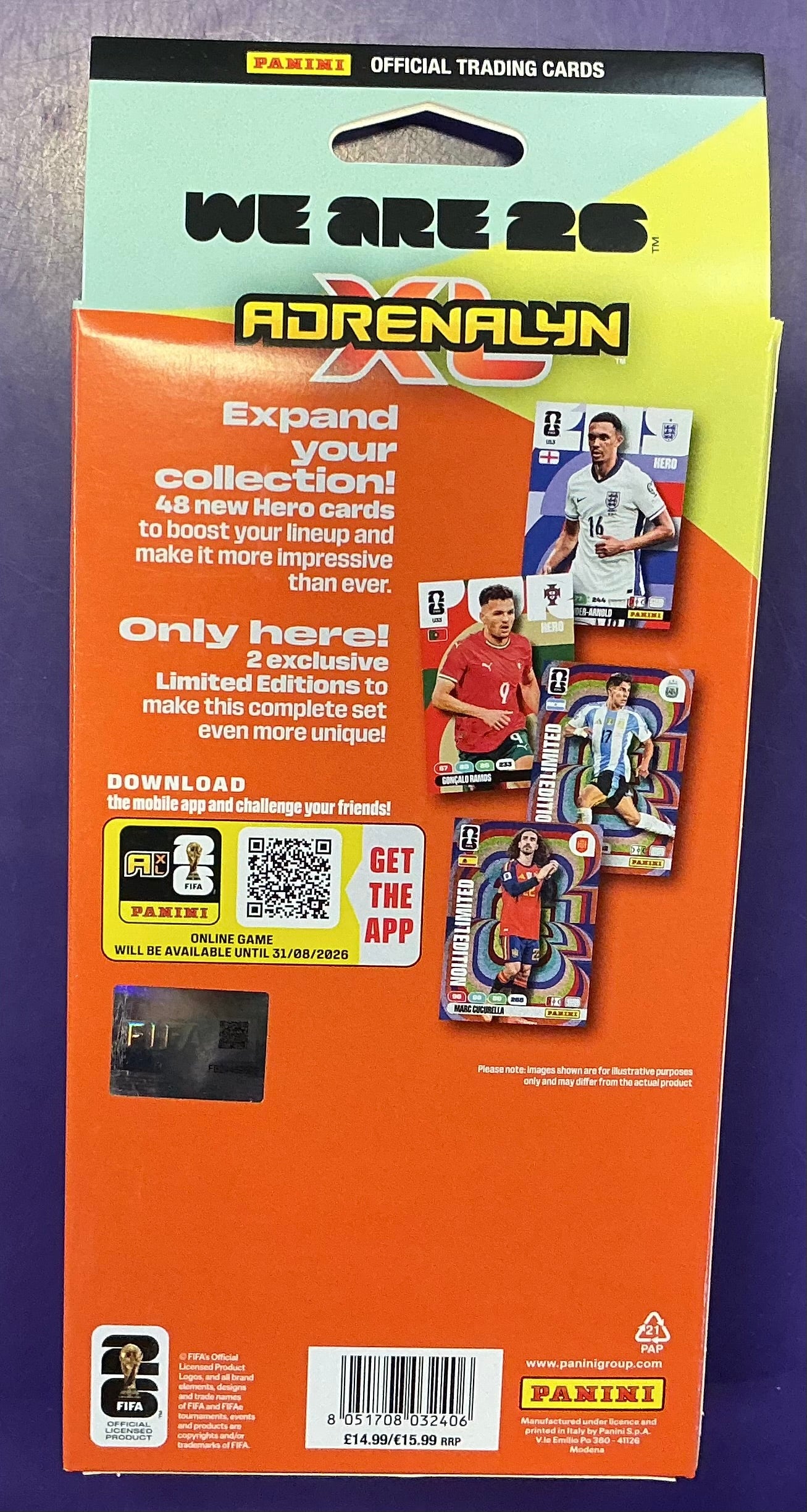 World Cup Stickers Adrenalyn XL Upgrade (50 Cards with 2 limited Edit. cards)