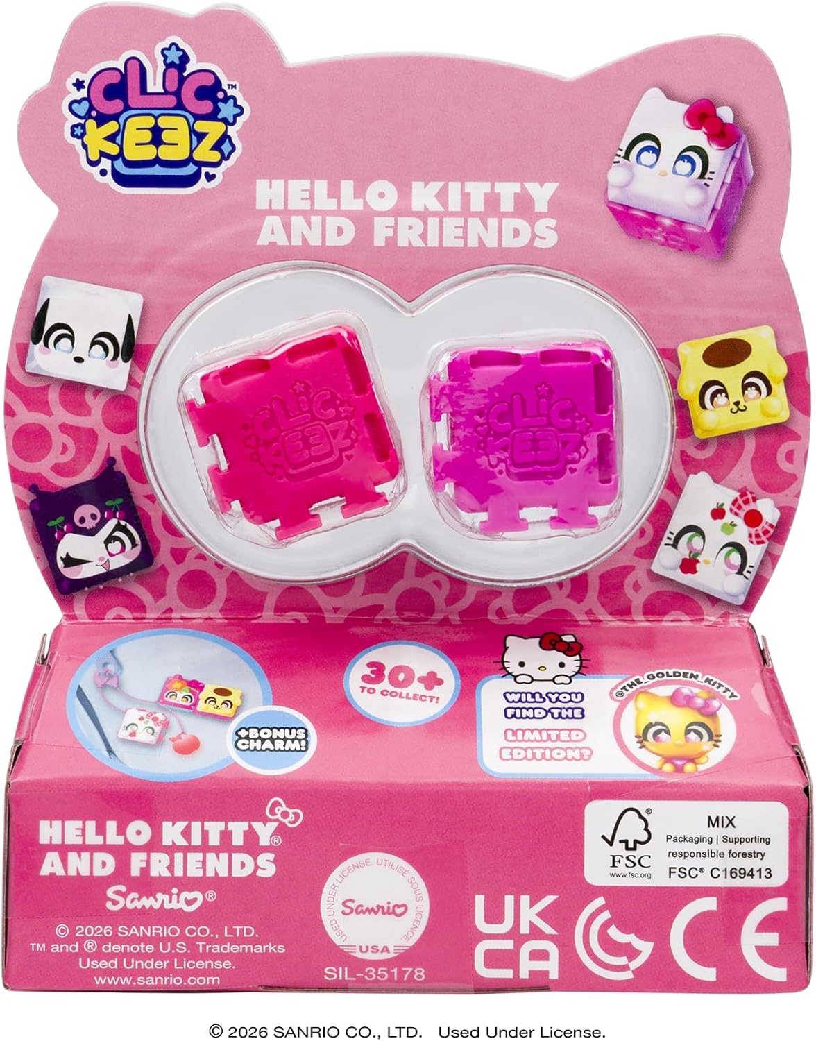 Clickeez 3 Pack Hello Kitty