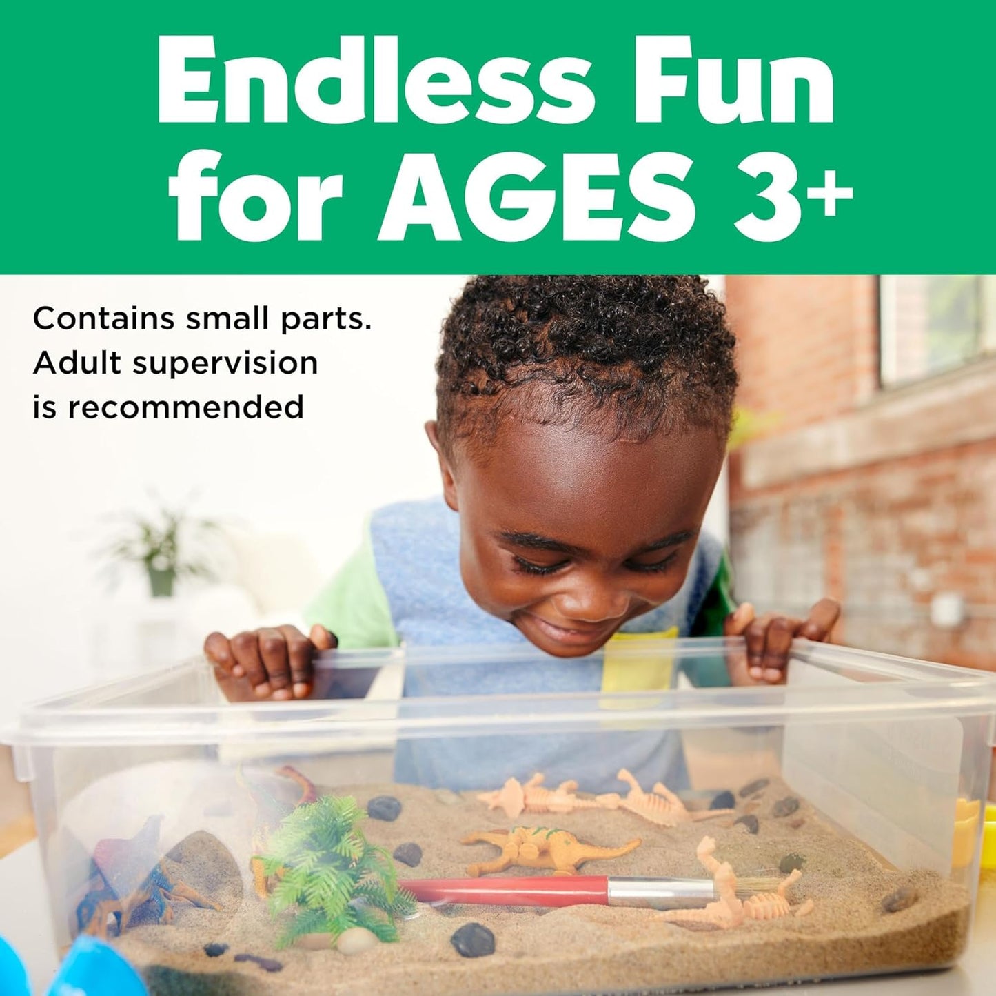 Sensory Bin Dinosaur Dig