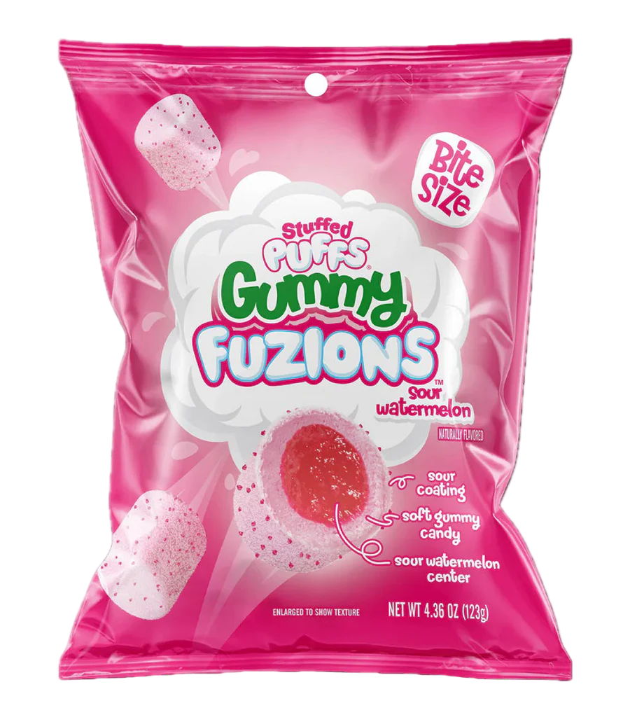 Stuffed Puffs Gummy Fuzions Sour Watermelon