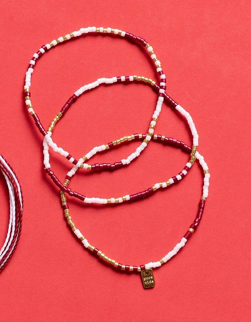 Mixed SB Gold Elastic Gameday red, white, black and gold gameday bracelet