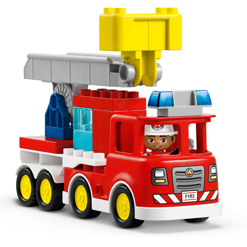 LEGO Fire Truck with Hose and Firefighter