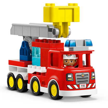 LEGO Fire Truck with Hose and Firefighter