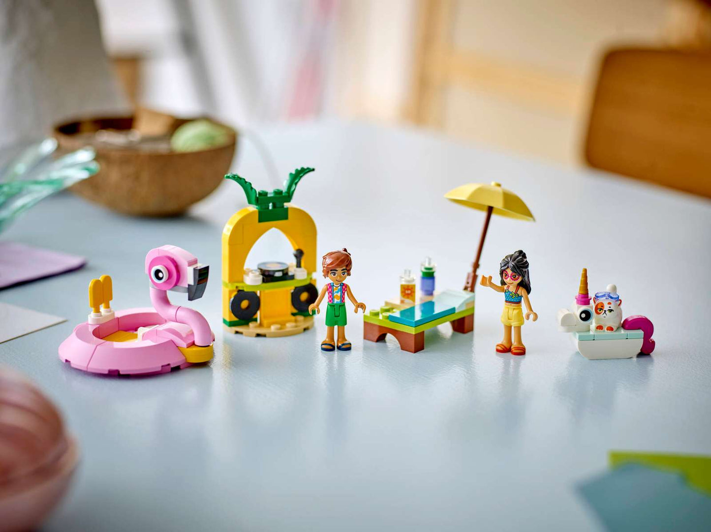 Lego Unicorn and Flamingo Pool Party
