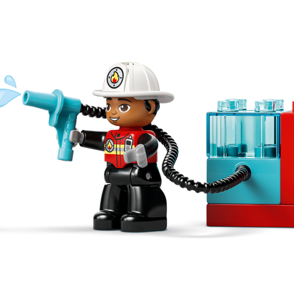 LEGO Fire Truck with Hose and Firefighter