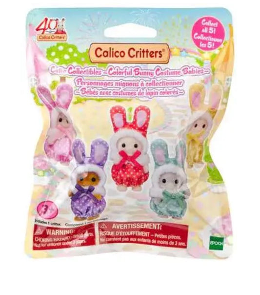 Calico Critters Cutie Collectibles Colorful Bunny Costume Babies