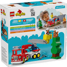 LEGO Fire Truck with Hose and Firefighter