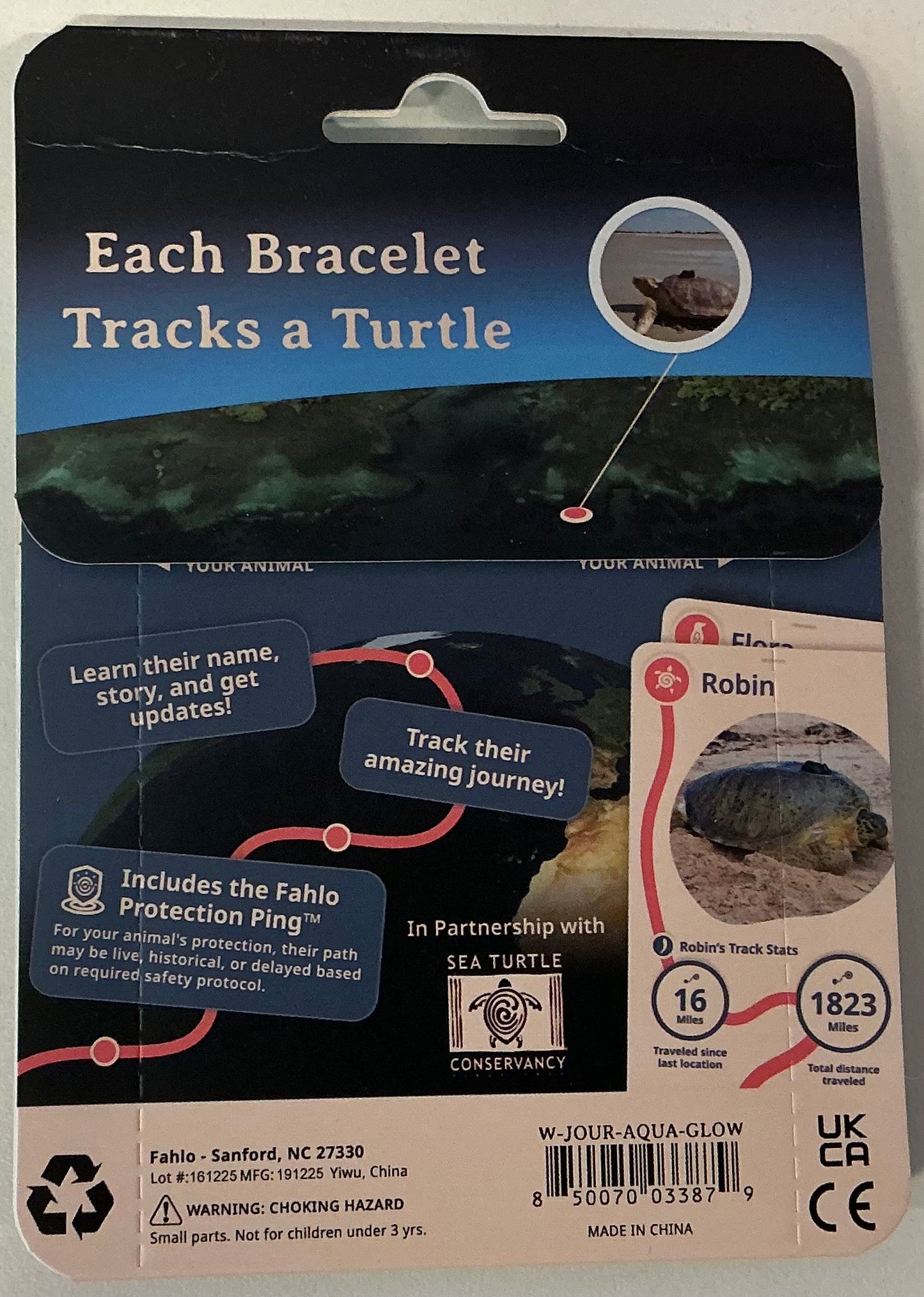 GLOW Fahlo Bracelet Turtle Journey Aqua