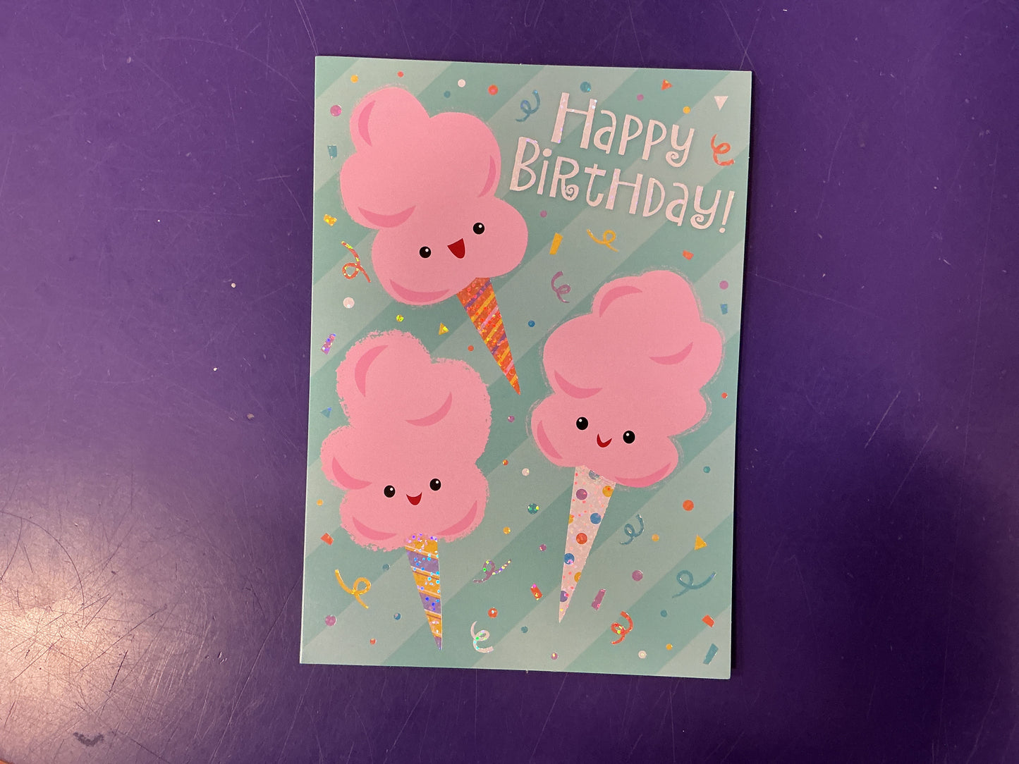Birthday Card Cotton Candy