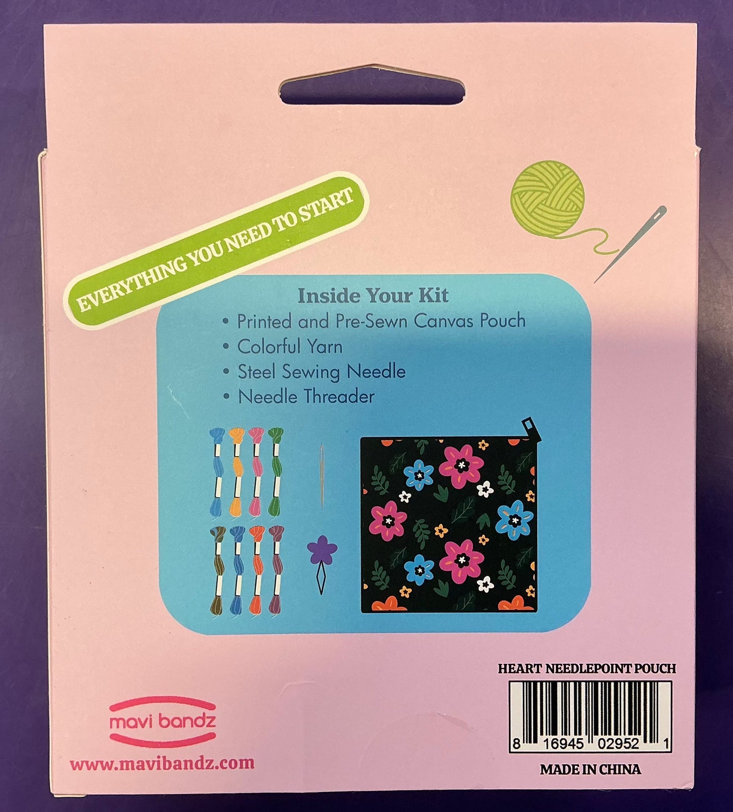 Lets Get Stitching Heart Needlepoint Kit