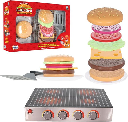 Magnetic Build and Grill Burger Set