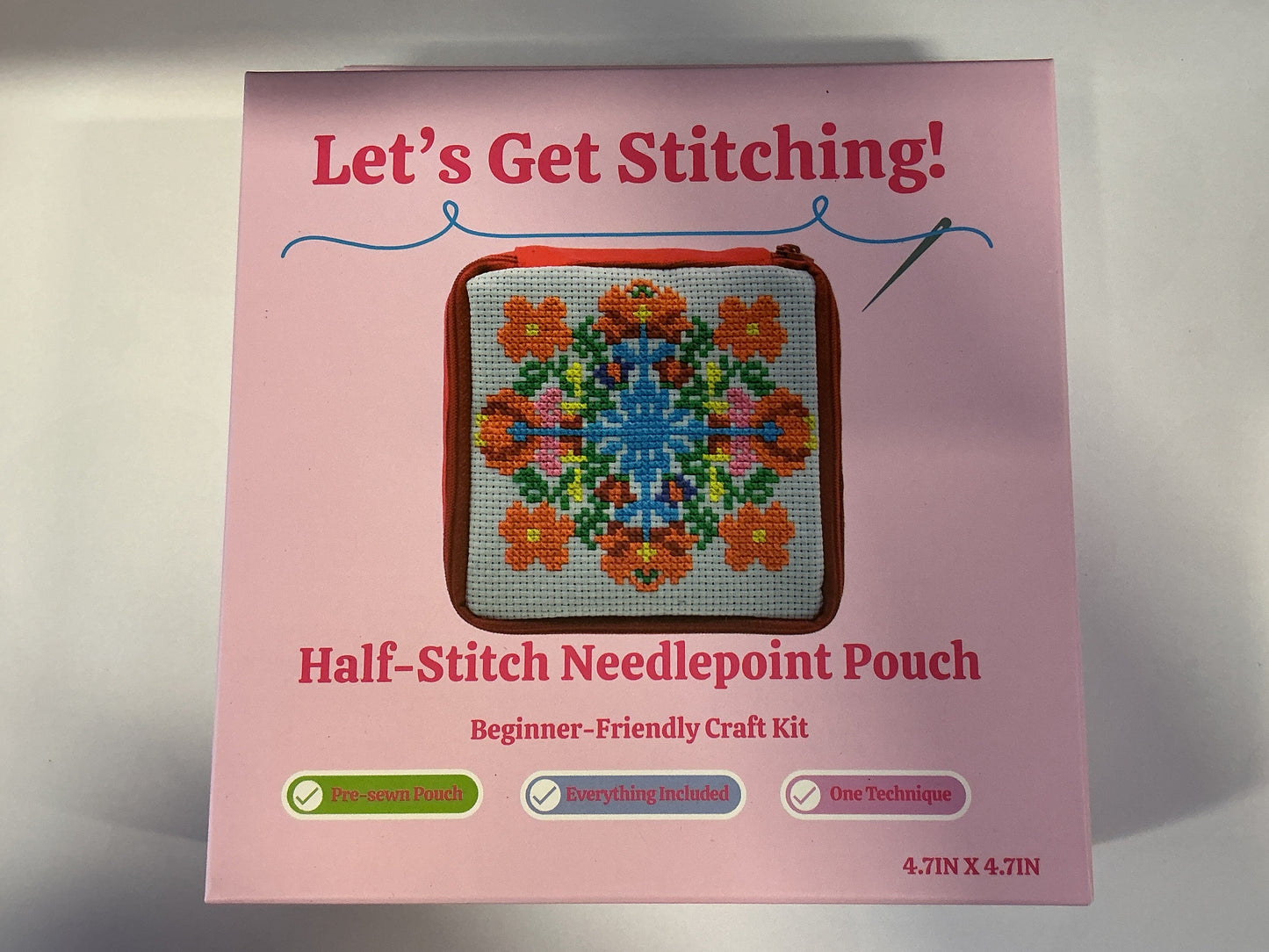 Lets Get Stitching Floral Needlepoint Kit